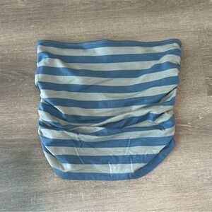Vintage Guess Y2K Striped Blue Tube Top with Ruffles